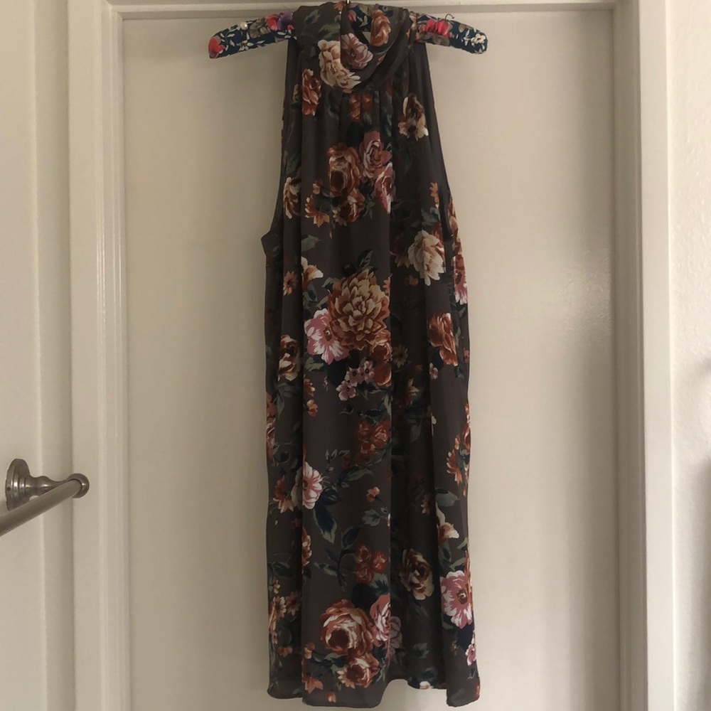 VICI High Neck Floral Swing Dress